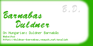 barnabas duldner business card